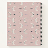 Personalized Moon Pattern Spiral Notebook 8.5x11 Notitieboek (Achterkant)