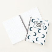 Personalized Moon Pattern Spiral Notebook 8.5x11 Notitieboek (Binnen)
