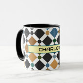 Personalized Moroccan Zellige Pattern Mug – Custom (Devant gauche)