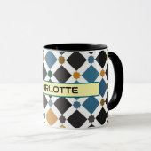 Personalized Moroccan Zellige Pattern Mug – Custom Mok (Voorkant rechts)