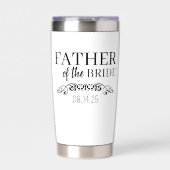 Personalized Mother of the Bride Custom Tumbler,  Geïsoleerde Drinkbeker (Voorkant)