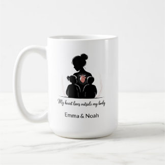 Personalized Motherhood Silhouette–Custom Mom Gift Koffiemok