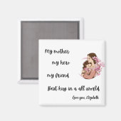 Personalized Mother's Day Mom's Hug Magnet (Recto/Verso)