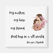 Personalized Mother's Day Mom's Hug Magnet Magneet (Voorkant)