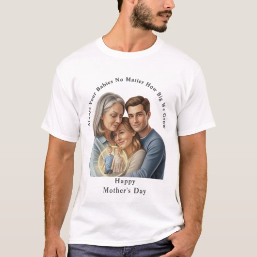 personalized mother's day photo t-shirt (Voorkant)