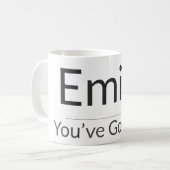 Personalized Motivational Mug – Custom Name & Affi (Devant gauche)