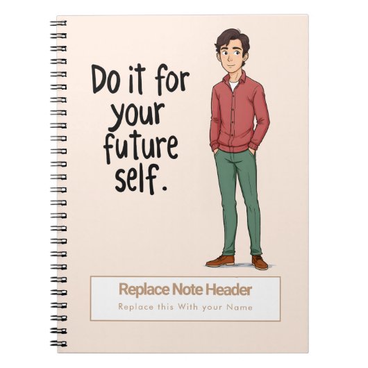Personalized Motivational Notebook Notitieboek (Voorkant)