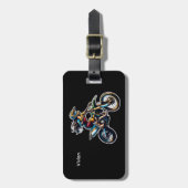 Personalized Motocross Luggage Tag Bagagelabel (Voorkant verticaal)