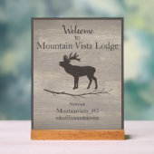Personalized Mountain Lodge Guest WiFi Sign (Neutre)