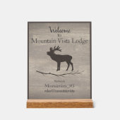 Personalized Mountain Lodge Guest WiFi Sign Acryl Bord (Voorkant)