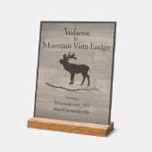 Personalized Mountain Lodge Guest WiFi Sign Acryl Bord (Hoek)