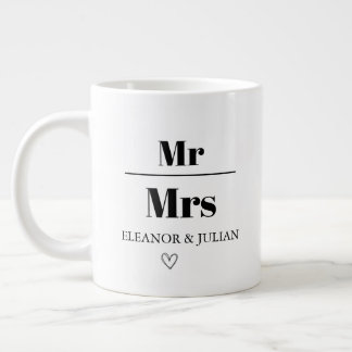 Personalized Mr and Mrs Mug Custom Couple Name Wed