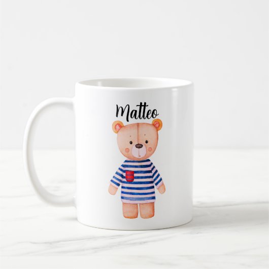 Personalized Mug Bear with Name (Gauche)