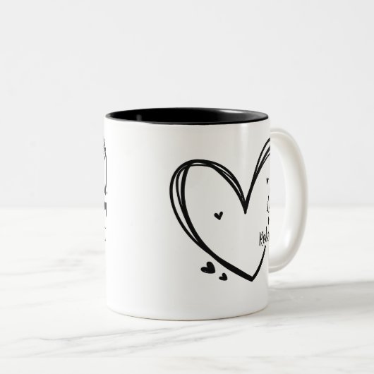 Personalized mug for couples with names  (Devant droit)