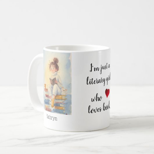 Personalized Mug "Literary Girl" (Devant gauche)