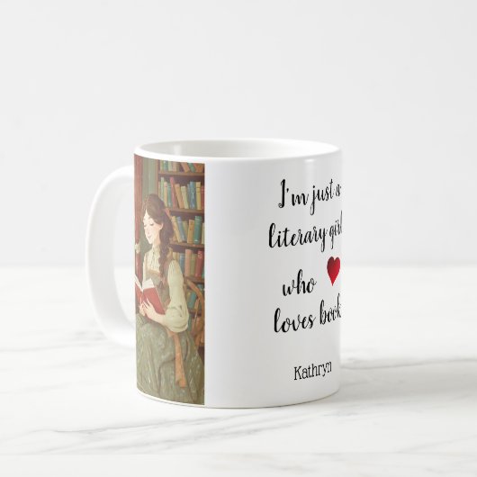 Personalized Mug "Literary Girl" (Devant gauche)