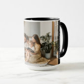 Personalized mug with monogram and family photo (Devant droit)