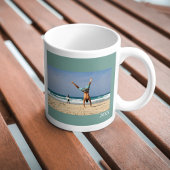 Personalized mug with photo, text and year