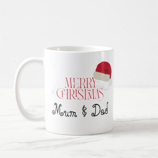 Personalized Mum & Dad Photo Mug - Christmas Gift Koffiemok (Links)