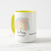Personalized Mum's Rainbow & Floral Mug (Devant gauche)