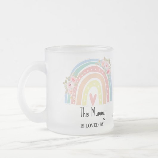 Personalized Mum's Rainbow & Floral Mug (Gauche)