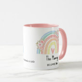 Personalized Mum's Rainbow & Floral Name Mug (Devant droit)