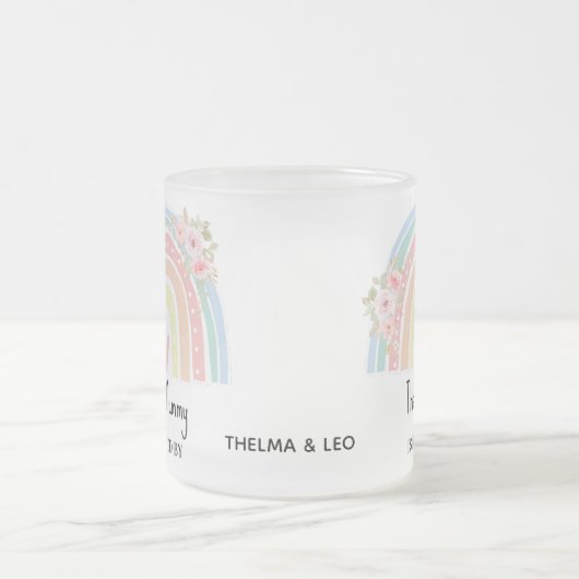 Personalized Mum's Rainbow & Floral Name Mug (Centre)