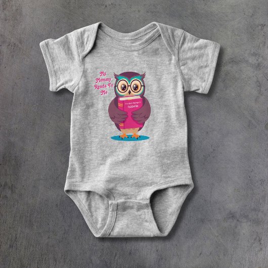 Personalized My Mommy Reads To Me Book Owl Romper