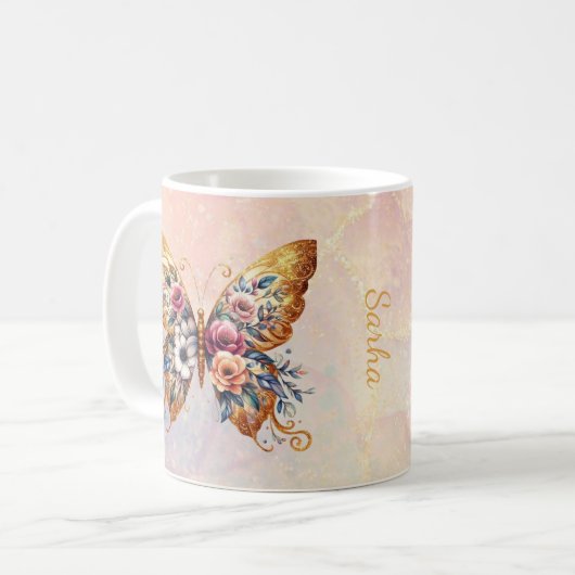 Personalized Mystic Butterfly Mug (Devant gauche)