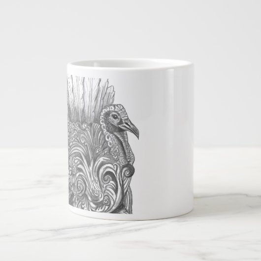 Personalized Mythological Turkey Mug Extra Grote Beker (Voorkant)