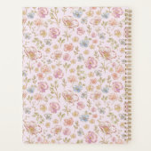 Personalized Name 2026 Weekly Monthly Floral  Planner (Achterkant)