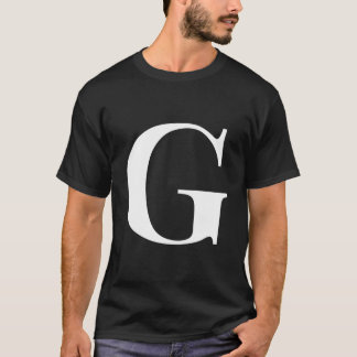 Personalized Name Alphabet Initial Letter G T-shirt