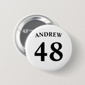 Personalized name and Jersey number Ronde Button 5,7 Cm (Voorkant /achterkant)