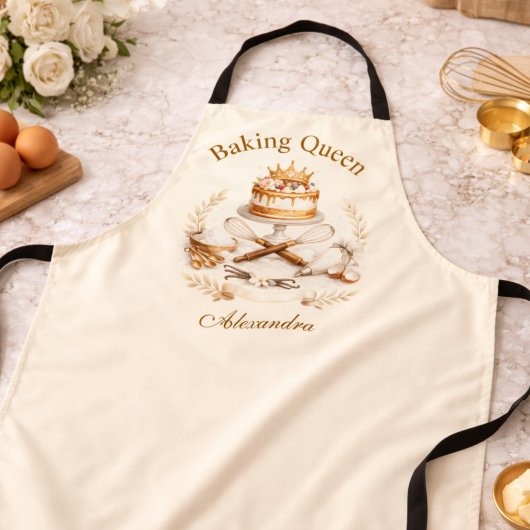 Personalized Name Baking Queen Schort