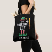 Personalized Name Baseball Elf Family Matching  Draagtas (Dichtbij)