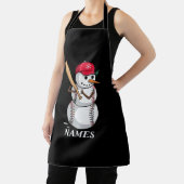 Personalized Name Baseball Snowman Balls Snow Xmas Schort (Insitu)