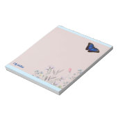 Personalized Name Beautiful Blue Morpho Butterfly Notitieblok (Gedraaid)