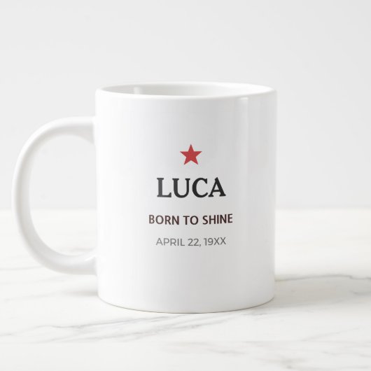 Personalized Name Birthday Coffee Mug for Him (Gauche)
