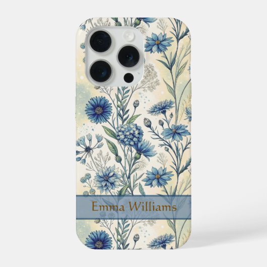 Personalized Name Blue Wildflowers (Verso)