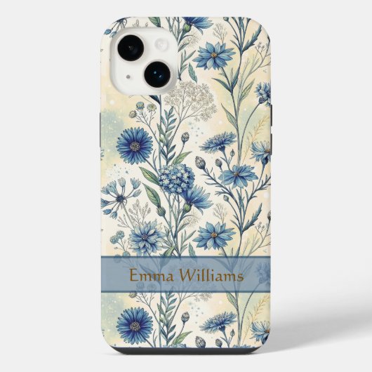 Personalized Name Blue Wildflowers (Verso)