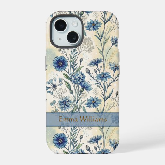 Personalized Name Blue Wildflowers (Verso)