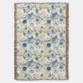 Personalized Name Blue Wildflowers Deken (Voorkant Verticaal)