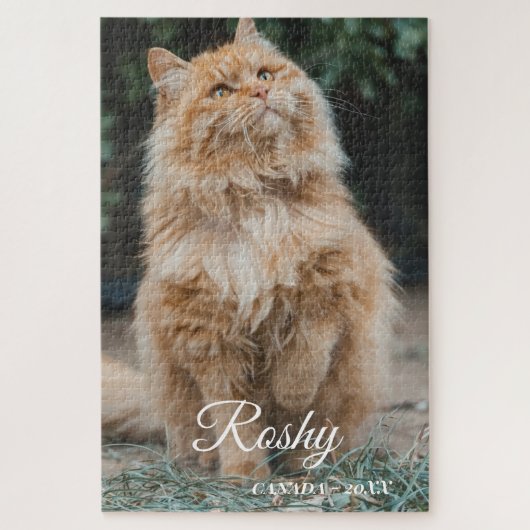 personalized name cat Photo Legpuzzel (Verticaal)