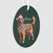 Personalized Name Christmas Golden Retriever Dog (devant)