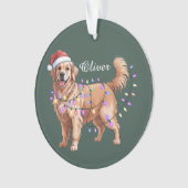 Personalized Name Christmas Golden Retriever Dog (devant)