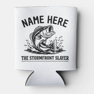 Personalized Name Classic Bass Fishing Storm Blikjeskoeler