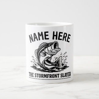 Personalized Name Classic Bass Fishing Storm Extra Grote Beker