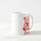 Personalized Name Cute Teddy Bear  Koffiemok (Voorkant rechts)