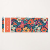 Personalized Name  Dark Floral  Yogamat (Voorkant (horizontaal))