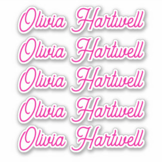 Personalized Name Decal – Repeated 5 Times Sticker
